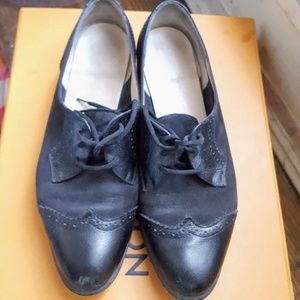 Salvatore Ferragamo Suede and Leather Oxfords Sz 7